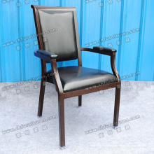 Fauteuil de salle à manger en cuir noir (YC-E65-07)